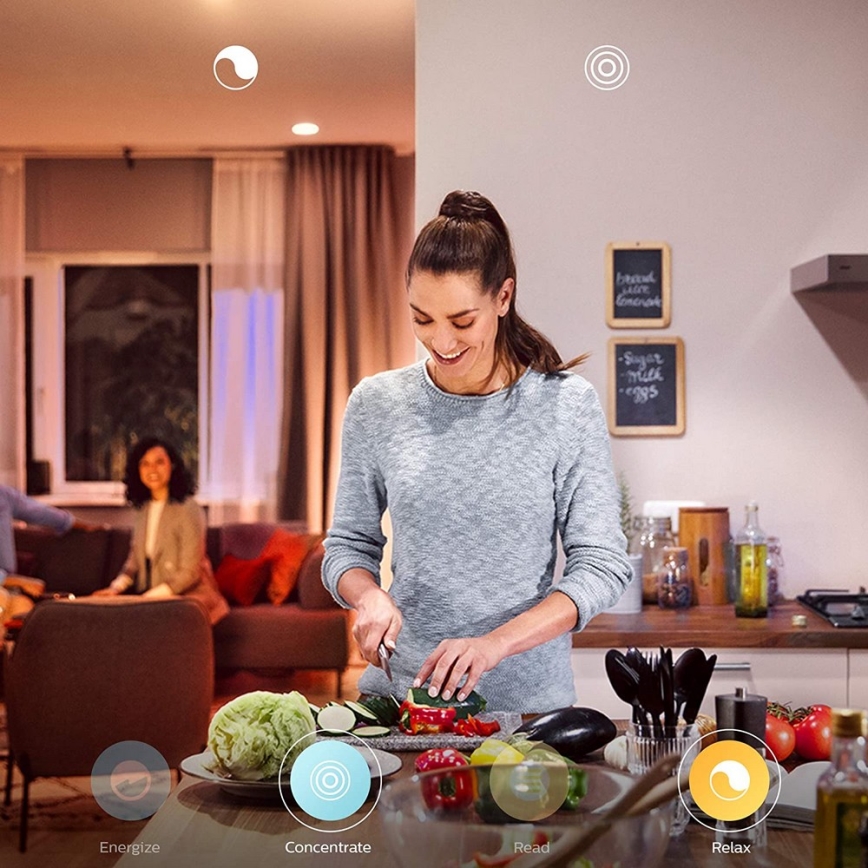 Philips - ściemnialna lampa LED Hue WELLNESS 1xE27/8,5W/230V + pilot zdalnego sterowania