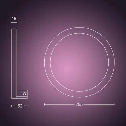 Philips 40901/31/P9 - LED Kinkiet HUE SANA LED/20W/230V