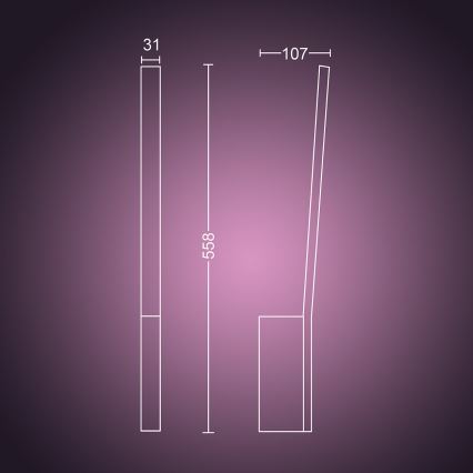 Philips 40902/30/P9 - LED Kinkiet HUE LIANE 1xLED/12W/230V
