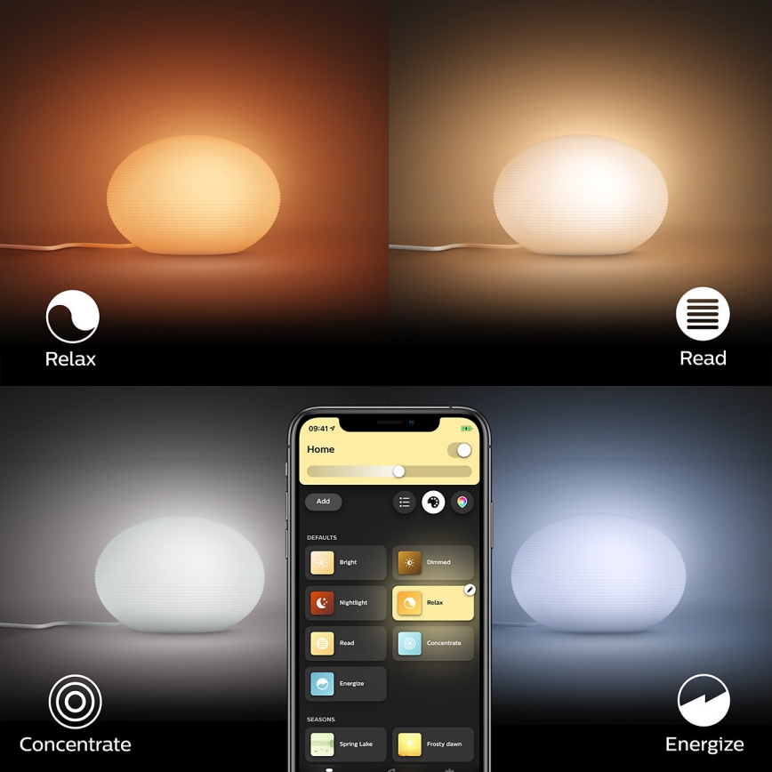 Philips 40904/31/P9 - LED Lampa stołowa HUE FLOURISH 1xE27/9,5W/230V
