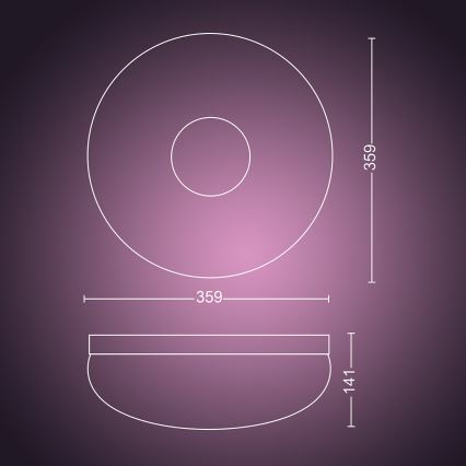 Philips 40905/31/P9 - LED Plafon HUE FLOURISH LED/32W/230V