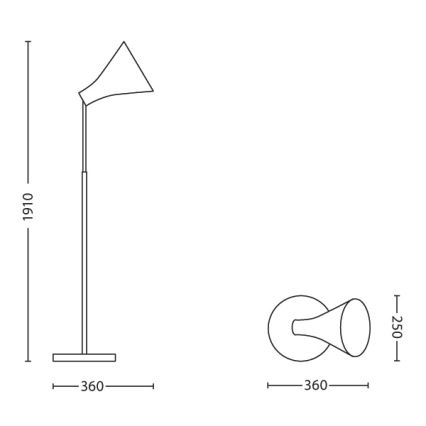 Philips - Lampa stojąca czarna 1xE27/23W/230V