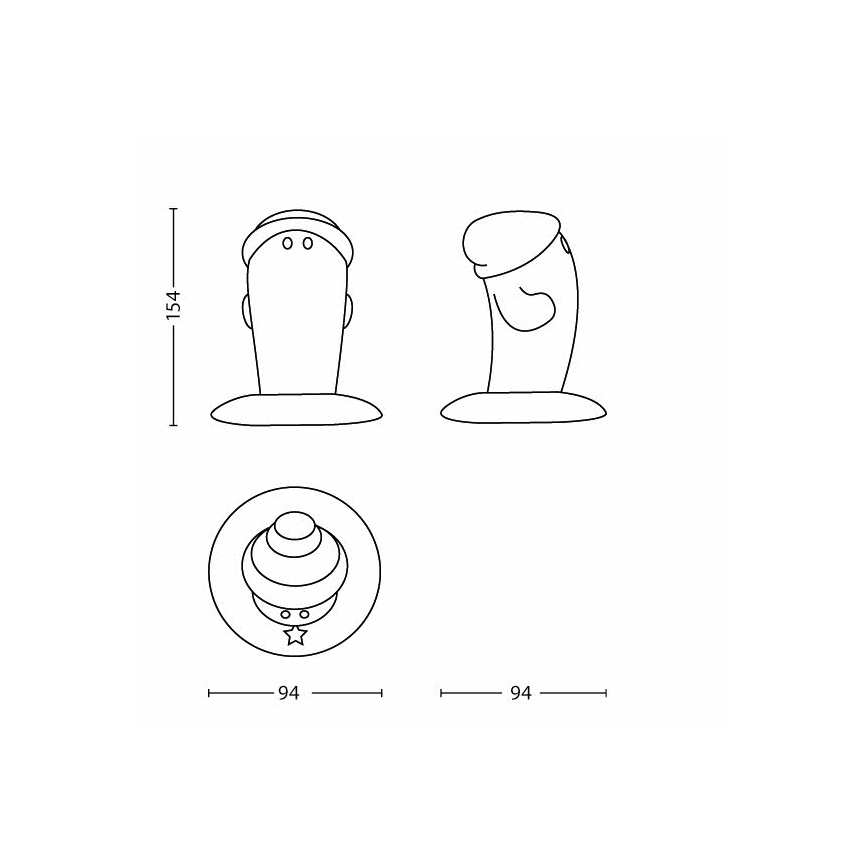 Philips 44510/35/16 - LED Lampa przenośna dziecięca LITTLEBRO 1xHighPower LED/1W/230V
