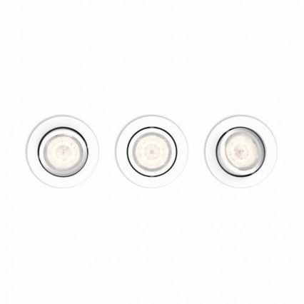 Philips 50113/31/P0 - ZESTAW 3x LED Oprawa wpuszczana ściemnialna CASEMENT LED/4,5W/230V