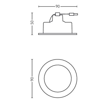 Philips 50113/31/P0 - ZESTAW 3x LED Oprawa wpuszczana ściemnialna CASEMENT LED/4,5W/230V