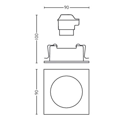 Philips 50191/87/PN - Oprawa wpuszczana MYLIVING ENNEPER 1xGU10/5,5W/230V