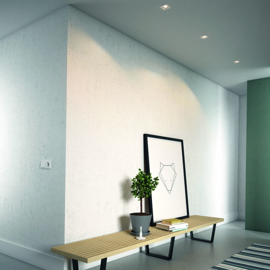 Philips - Zestaw 3x ściemnialnych opraw sufitowych wpuszczanych LED RGBW 1xGU10/4,8W/230V biały + pilot zdalnego sterowania