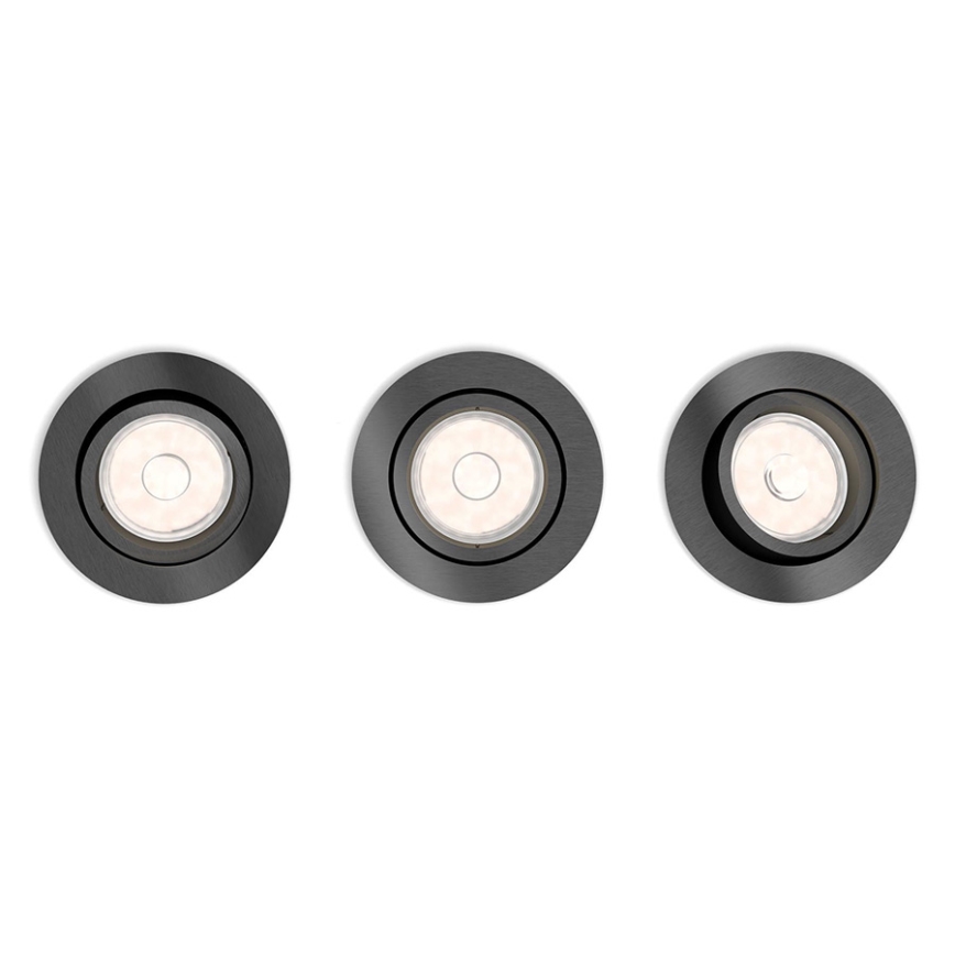 Philips 50393/99/PN - SET 3x Oprawa wpuszczana  DONEGAL 3xGU10/5,5W/230V