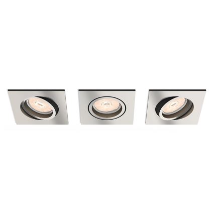 Philips 50403/17/PN - Oprawa wpuszczana  DONEGAL 3xGU10/5,5W/230V