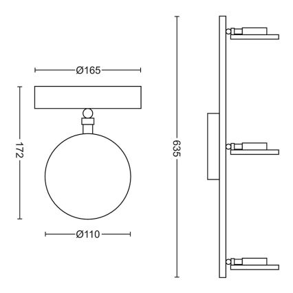 Philips - LED Ściemnialne oświetlenie punktowe 3xLED/4,5W/230V