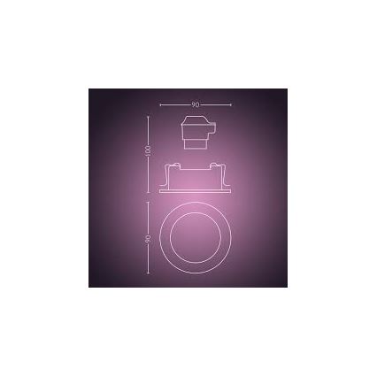 Philips 50451/48/P7 - LED RGB Oprawa wpuszczana HUE CENTURA 1xGU10/5,7W/230V