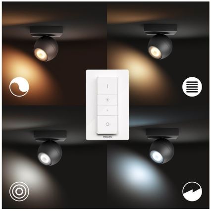 Philips - LED regulowane punktowe oświetlenie Hue BUCKRAM 1xGU10/5W/230V + pilot zdalnego sterowania