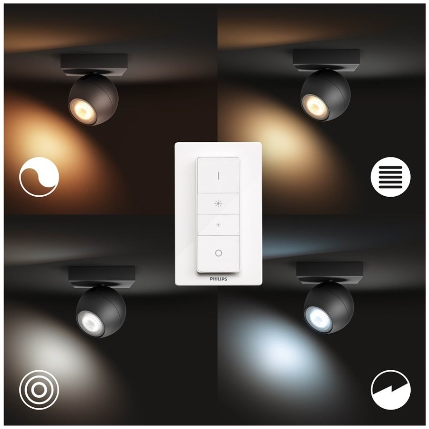 Philips - LED Ściemnialne oświetlenie punktowe Hue BUCKRAM 1xGU10/5W/230V