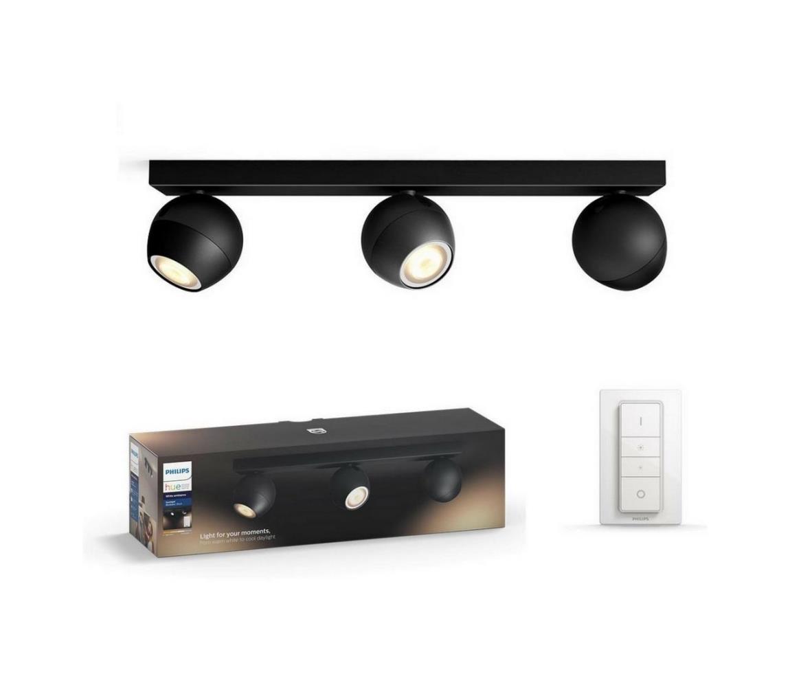 Philips 50473/30/P6 - LED Ściemnialne oświetlenie punktowe Hue BUCKRAM 3xGU10/5W/230V