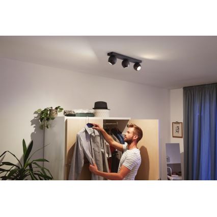 Philips - LED Ściemnialne oświetlenie punktowe Hue BUCKRAM 3xGU10/5W/230V