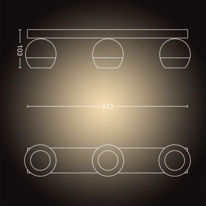 Philips - LED Ściemnialne oświetlenie punktowe Hue BUCKRAM 3xGU10/5W/230V