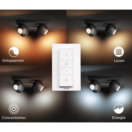 Philips - LED Ściemnialne oświetlenie punktowe Hue BUCKRAM 4xGU10/5W/230V