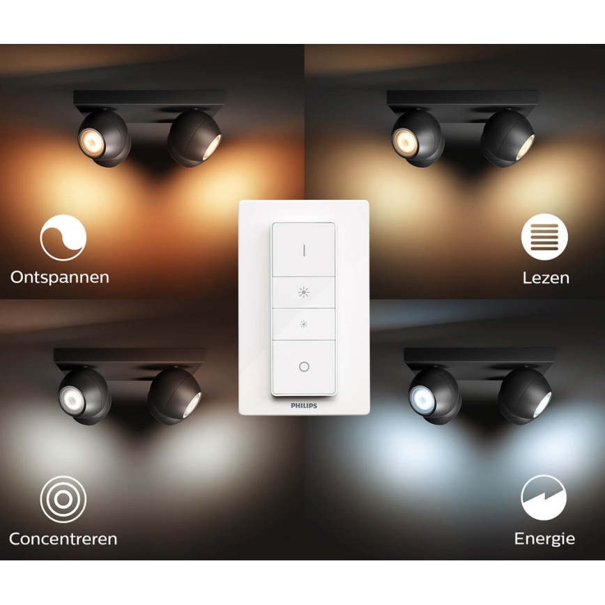 Philips - LED Ściemnialne oświetlenie punktowe Hue BUCKRAM 4xGU10/5W/230V