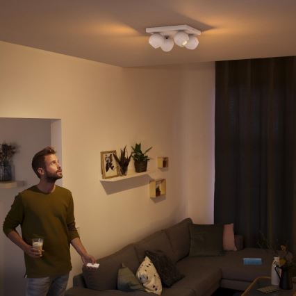 Philips - LED Ściemnialne oświetlenie punktowe Hue BUCKRAM 4xGU10/5W/230V