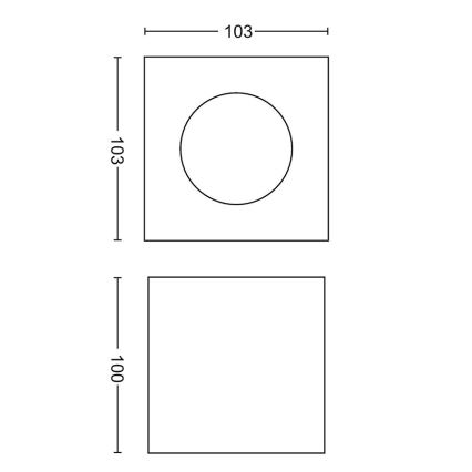 Philips - LED Ściemnialne oświetlenie punktowe 1xLED/4,5W/230V