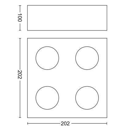 Philips - LED Oświetlenie punktowe ściemnialne 4xLED/4,5W/230V