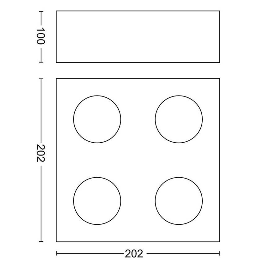 Philips - LED Oświetlenie punktowe ściemnialne 4xLED/4,5W/230V