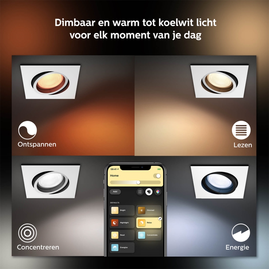 Philips 50551/31/P7 - LED RGB Oprawa wpuszczana HUE CENTURA 1xGU10/5,7W/230/24