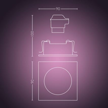 Philips 50551/31/P7 - LED RGB Oprawa wpuszczana HUE CENTURA 1xGU10/5,7W/230/24