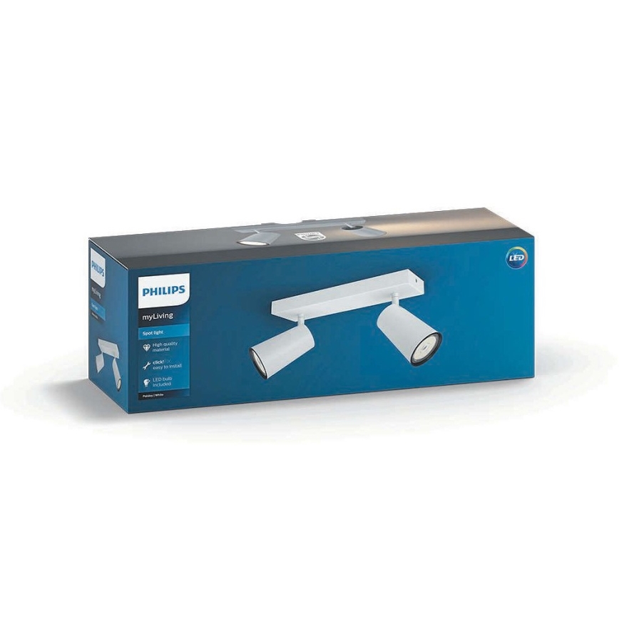 Philips 50572/31/PN - Reflektor punktowy MYLIVING PAISLEY 2xGU10/10W/230V