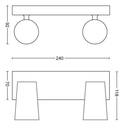 Philips - LED Oświetlenie punktowe 2xGU10/5,5W/230V