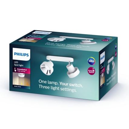 Philips 50602/31/P0 - LED Oświetlenie punktowe BUKKO 2xLED/4,5W/230V