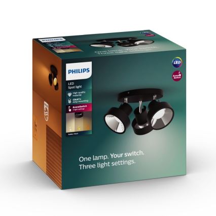 Philips 50603/30/P0 - LED Ściemnialny reflektor BUKKO 3xLED/4,3W/230V