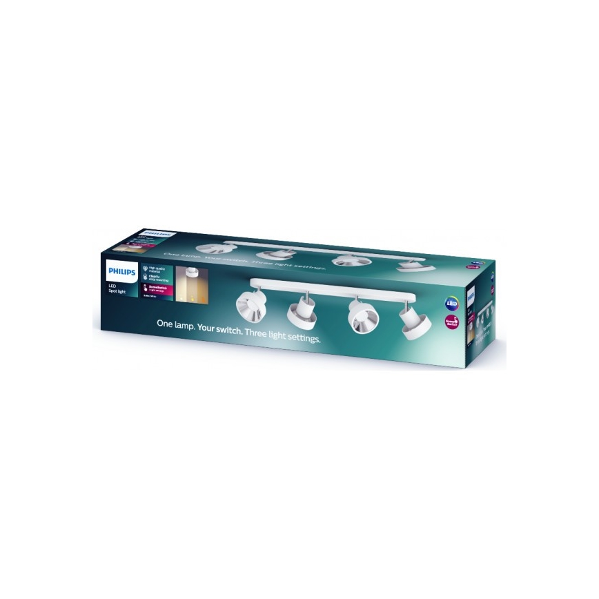 Philips 50604/31/P0 - LED Oświetlenie punktowe BUKKO 4xLED/4,3W/230V