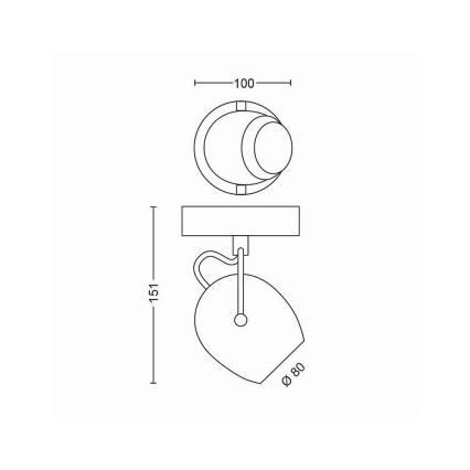 Philips 50611/30/P0 - LED Oświetlenie punktowe RIVANO LED/4,3W/230V