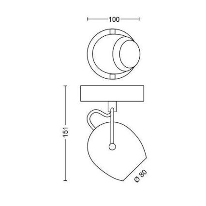 Philips 50611/31/P0 - LED Oświetlenie punktowe RIVANO LED/4,3W/230V