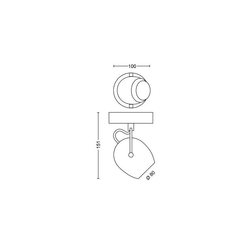 Philips 50611/31/P0 - LED Oświetlenie punktowe RIVANO LED/4,3W/230V