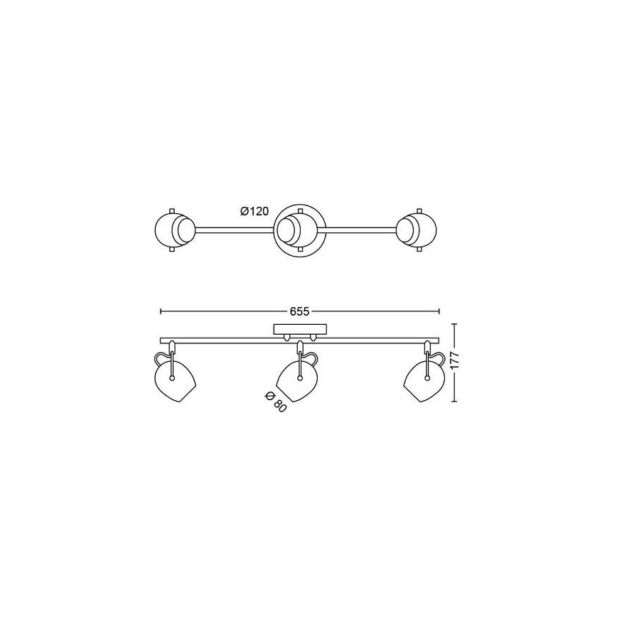 Philips - LED Oświetlenie punktowe 3xLED/4,5W/230V