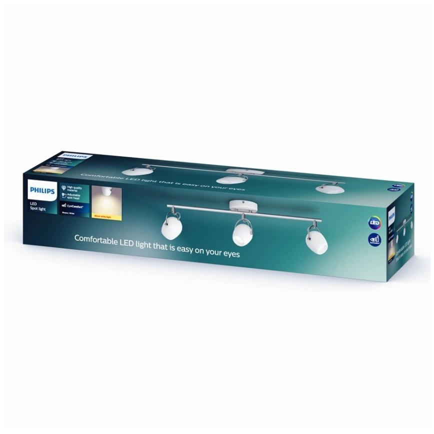 Philips 50613/31/P0 - LED Oświetlenie punktowe RIVANO 3xLED/4,3W/230V