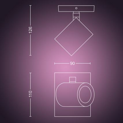 Philips 50621/31/P7 - LED Oświetlenie punktowe HUE ARGENA 1xGU10/5,7W/230V