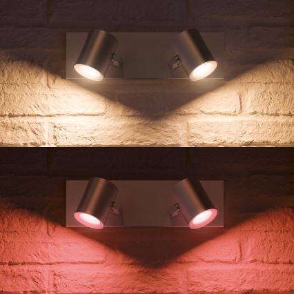 Philips 50622/48/P7 - LED Oświetlenie punktowe HUE ARGENA 2xGU10/5,7W/230V