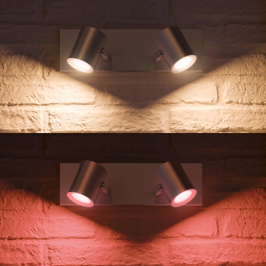 Philips 50622/48/P7 - LED Oświetlenie punktowe HUE ARGENA 2xGU10/5,7W/230V