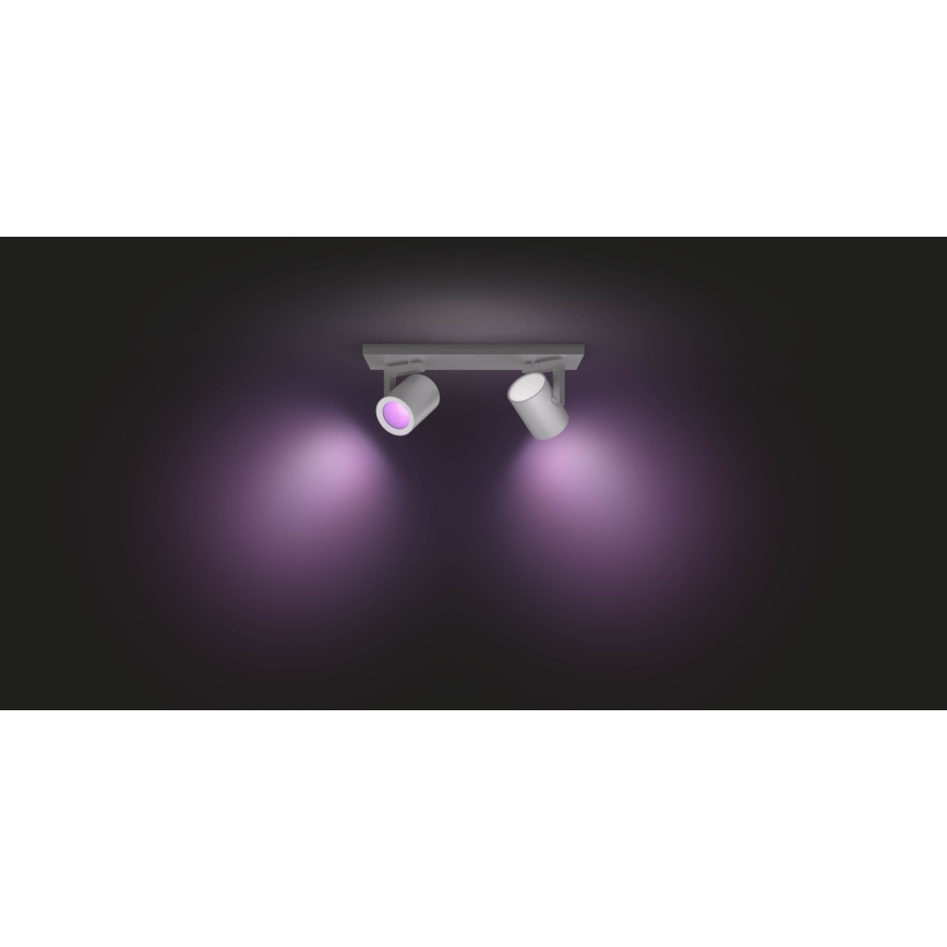 Philips 50622/48/P7 - LED Oświetlenie punktowe HUE ARGENA 2xGU10/5,7W/230V