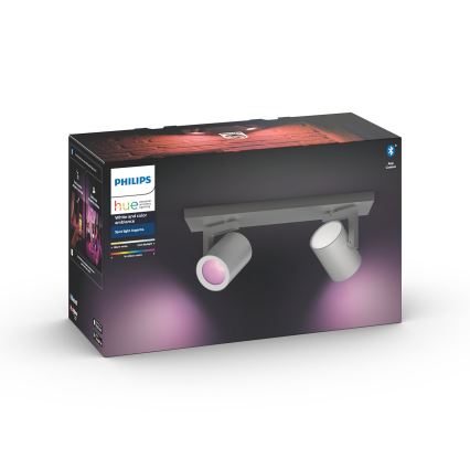 Philips - LED RGBW Ściemnialne oświetlenie punktowe Hue ARGENA 2xGU10/5,7W/230V