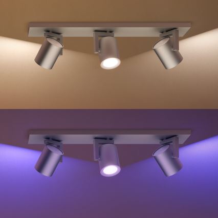Philips 50623/48/P7 - LED Oświetlenie punktowe HUE ARGENA 3xGU10/5,7W/230V