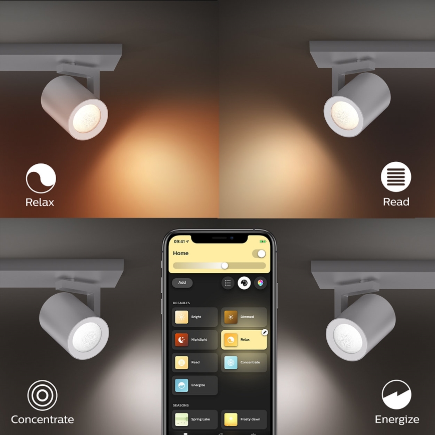Philips 50624/48/P7 - LED Oświetlenie punktowe HUE ARGENA 4xGU10/5,7W/230V