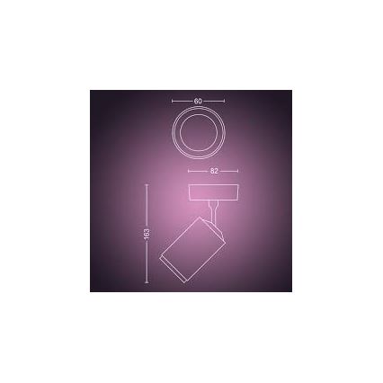 Philips 50631/30/P7 - LED RGB Oświetlenie punktowe HUE FUGATO 1xGU10/5,7W/230V