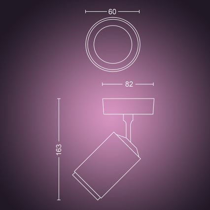 Philips 50631/31/P7 - LED Oświetlenie punktowe HUE FUGATO 1xGU10/5,7W/230V