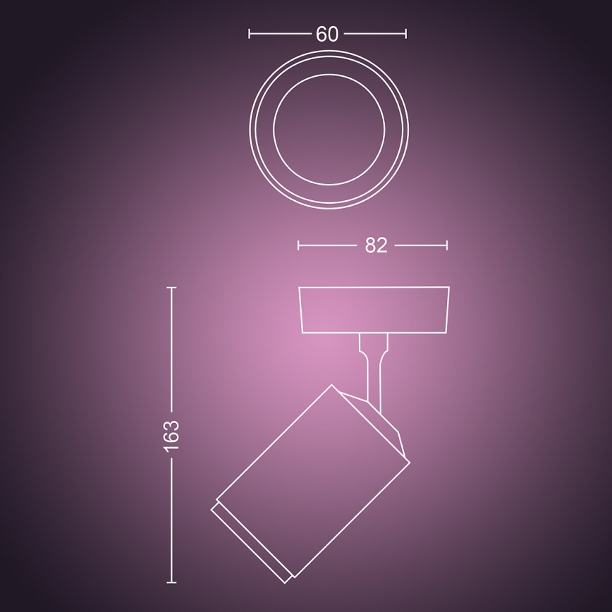 Philips 50631/31/P7 - LED Oświetlenie punktowe HUE FUGATO 1xGU10/5,7W/230V