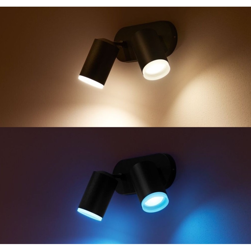 Philips 50632/30/P7 - LED RGB Oświetlenie punktowe HUE FUGATO 2xGU10/5,7W/230V