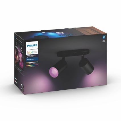 Philips - LED RGBW Ściemnialne oświetlenie punktowe Hue FUGATO 2xGU10/5,7W/230V